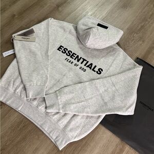 Essentials Fear of God Light Oatmeal Hoodie